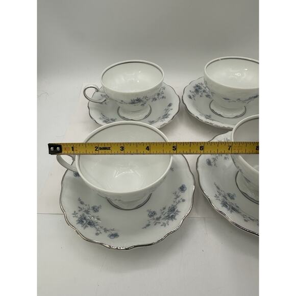 Johann Haviland China Blue Garland Cup And Saucer Bavaria Germany Set of 8 - Picture 5 of 8